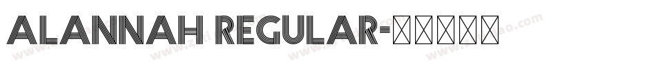 Alannah Regular字体转换
